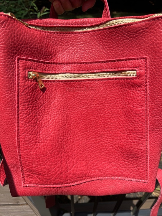 portland leather goods Handbags - Portland Leather SUGAR classic zip backpack